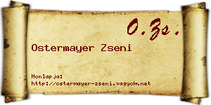 Ostermayer Zseni névjegykártya